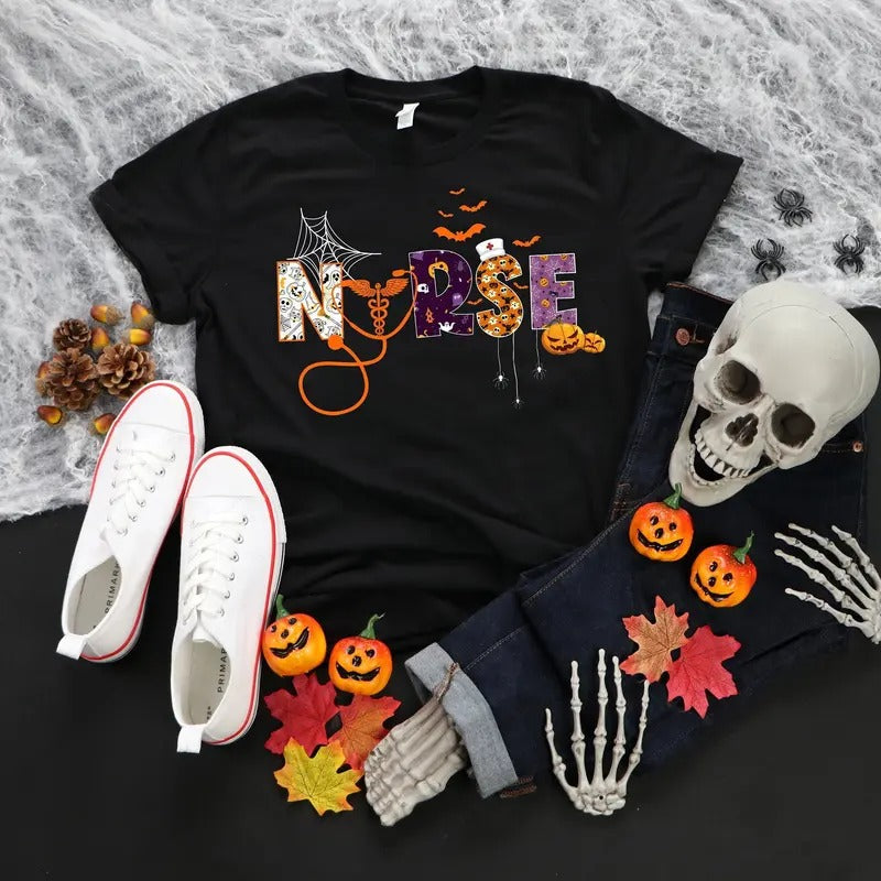 Halloween Nurse shirt,Halloween Nursing Shirt, Nurse Fall Shirt, Nurse Halloween, Nursing Tee, Halloween Shirt, Halloween...