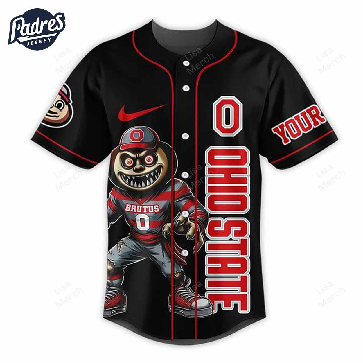 Halloween Ohio State Fear The Buckeyes Football Custom Baseball Jersey - Padres Jersey Oasis: Elevate Your Baseball Style Game
