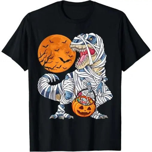 Halloween Shirts for Men Dinosaur T rex Mummy Pumpkin T-Shirt Hoodie, Sweatshirt | HypeCrazeTee.com
