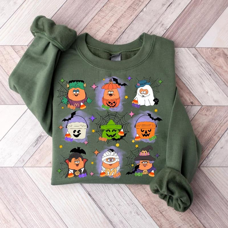 Halloween Spooky Nuggets Sweatshirt, 90s Retro Halloween Shirt, Spooky Nugget Crewneck Unisex Hoodie | HypeCrazeTee.com