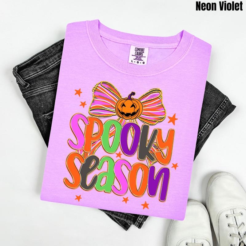 Halloween Spooky Season Comfort Colors T-Shirt 'NLB' Hoodie, Sweatshirt | HypeCrazeTee.com