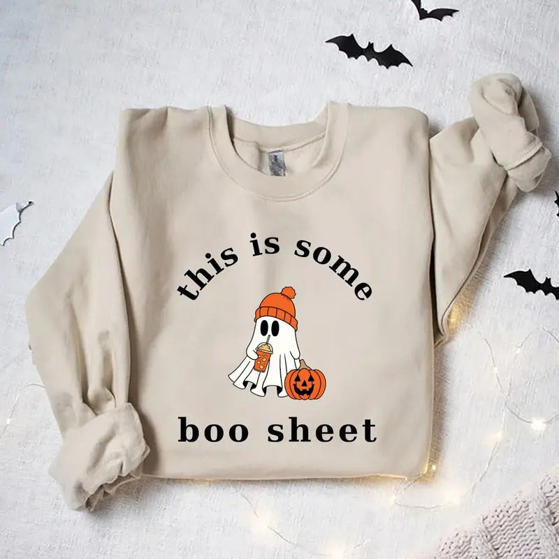 Halloween Sweatshirt, This is Some Boo Sheet Sweatshirt, Halloween Ghost Sweatshirt, Funny Boo Ghost Hoodie, Spooky...