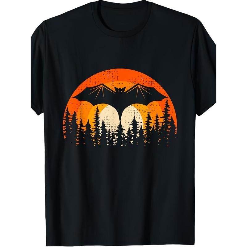 Halloween T-shirts Men's Casual Street Style Summer And Autumn Slightly Elastic Round Neck T-shirts Made in USA Hoodie,...