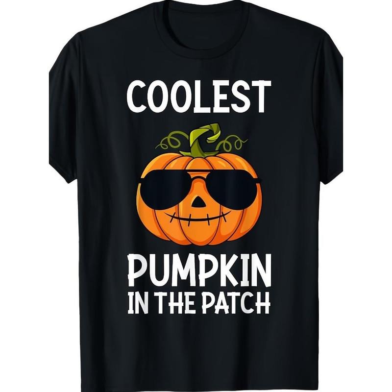 Halloween T-shirts Men's Casual Street Style Summer And Autumn Slightly Elastic Round Neck T-shirts Made in...
