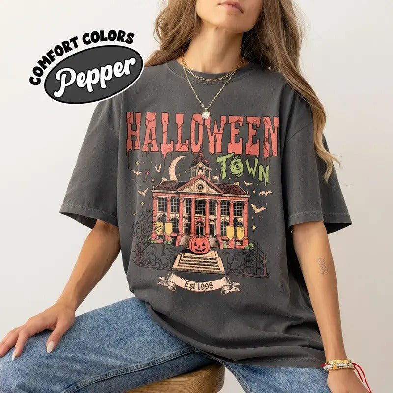 Halloweentown Est 1998 Comfort Colors Shirt, Halloweentown University Tshirt , Spooky Season Shirt, Casual Womenswear...