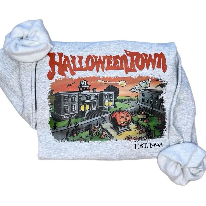 Halloweentown Est 1998 Sweatshirt, Halloween Crewneck Sweatshirt T-Shirts, Hoodie | HypeCrazeTee.com