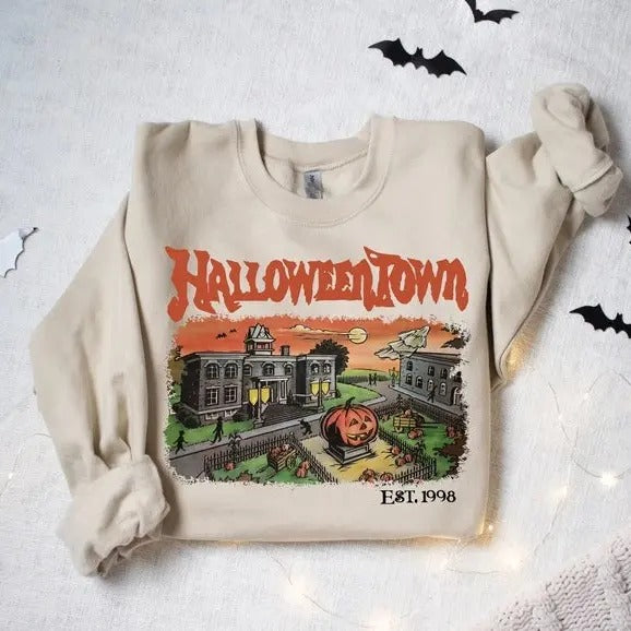Halloweentown Est 1998 Sweatshirt, Halloweentown University, Retro Halloweentown Sweatshirt, Fall Sweatshirt, Halloween...