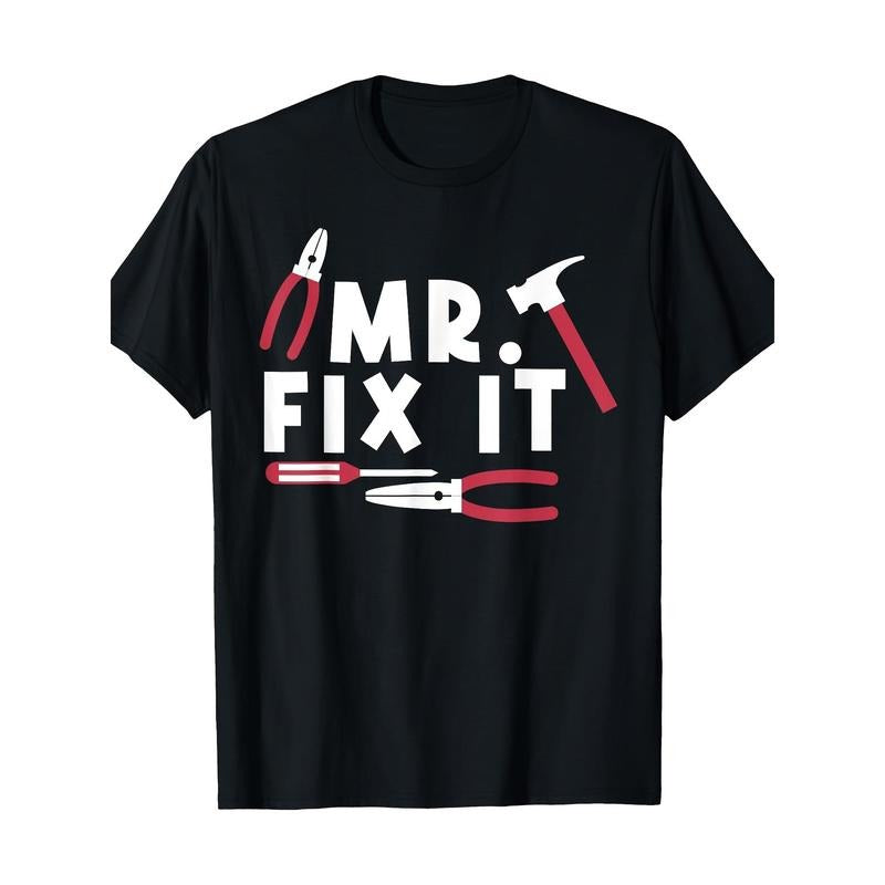 Handyman Hero Dad, Mr. Fix It Tools Tee,  Enthusiast Men T-Shirt-100% Cotton Hoodie, Sweatshirt | HypeCrazeTee.com