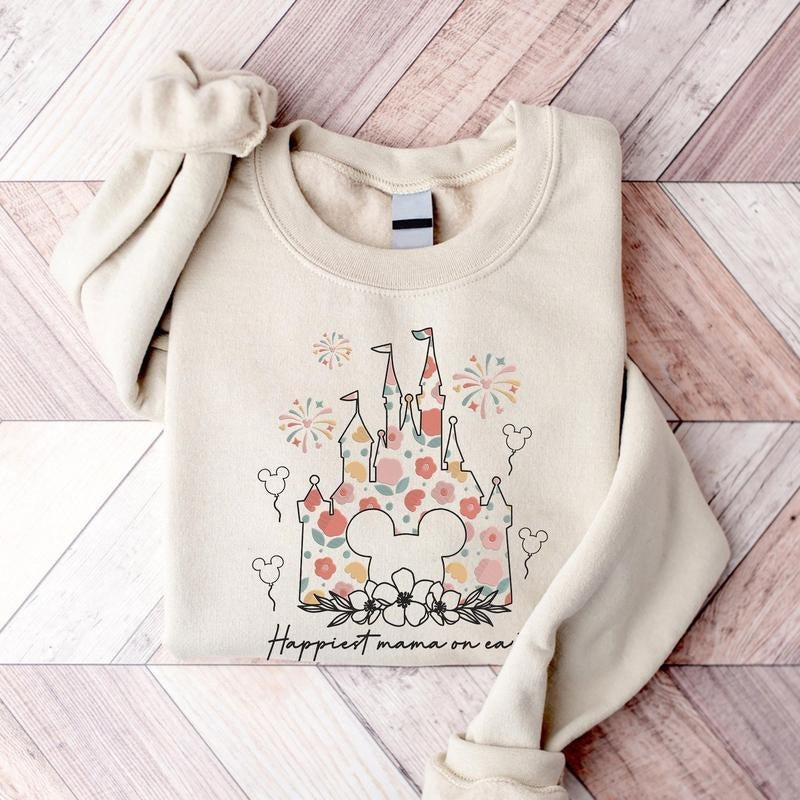 Happiest Mama On Earth Sweatshirt Tshirt, Matching Mouse Shirt, Best Day Ever Shirt, Castle Mother's Day Shirt, Mama...