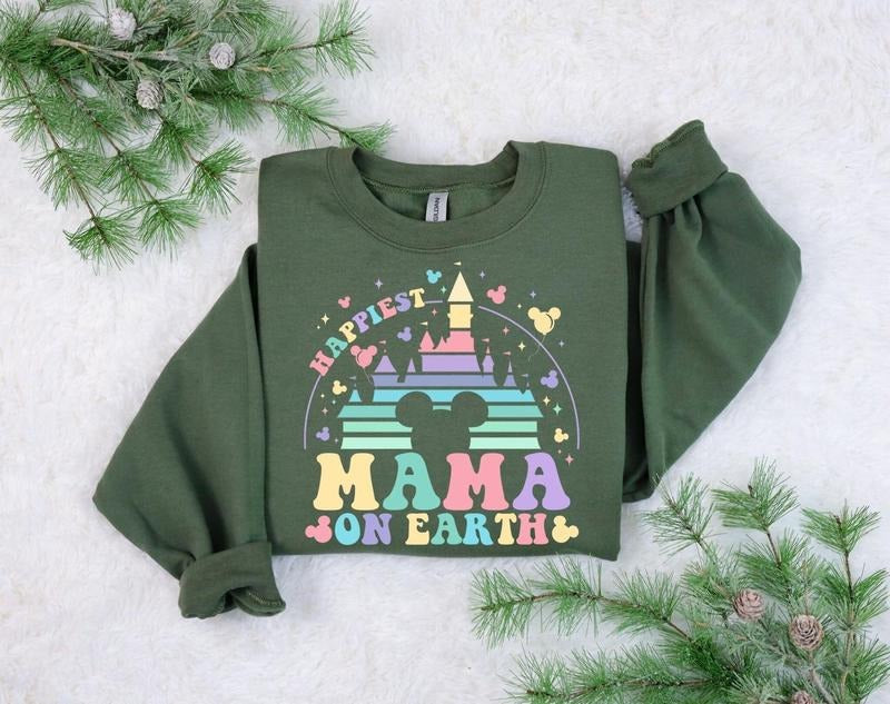 Happiest Mama On Earth Tshirt Sweatshirt, Mommy Shirt, Travel Tee, Vacation Shirt, Family Trip Shirt, Gift For Mom Shirt...