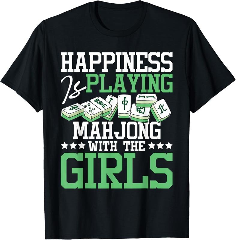 Happiness Is Playing Mahjong - Casino Player Tiles Gambling T-Shirt Hoodie, Sweatshirt | HypeCrazeTee.com
