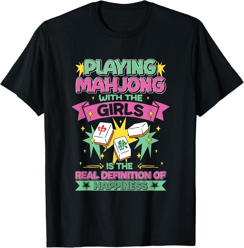 Happiness Is Playing Mahjong With The Girls Funny Mahjong T-Shirt Hoodie, Sweatshirt | HypeCrazeTee.com