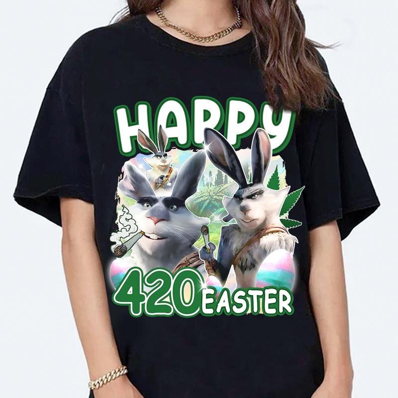Happy 420 Easter Day Shirt, Bunnymund Smoking Funny 420 Shirt, Rise of the Guardians Shirt, Easter Shirt, Happy Easter...
