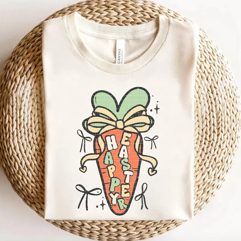 Happy Easter Coquette Carrot DTF Transfers - THIS IS NOT A SHIRT Hoodie, Sweatshirt | HypeCrazeTee.com