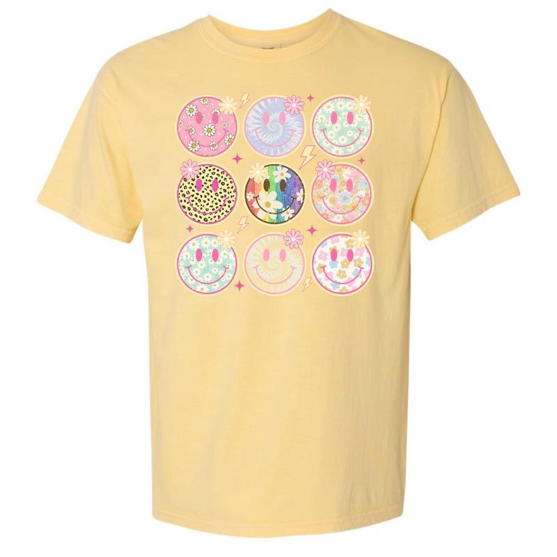 Happy Face Collage Comfort Colors T-Shirt 'NLB' Hoodie, Sweatshirt | HypeCrazeTee.com