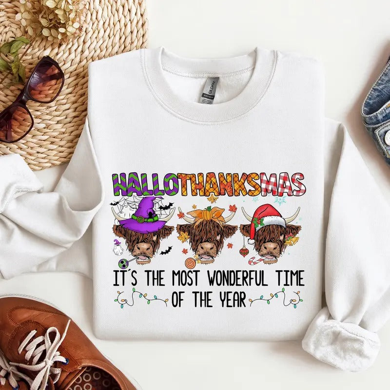 Happy Hallothanksmas Hallothanksmas Shirt Season Halloween Thanksgiving Shirt Hallothanksmas T-Shirts, Hoodie, Sweatshirt