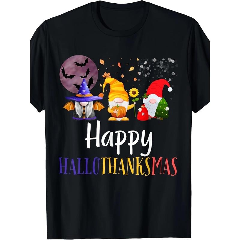 Happy Halloween Three Gnomes Happy Halloween Christmas T-shirt Made in USA Hoodie, Sweatshirt | HypeCrazeTee.com