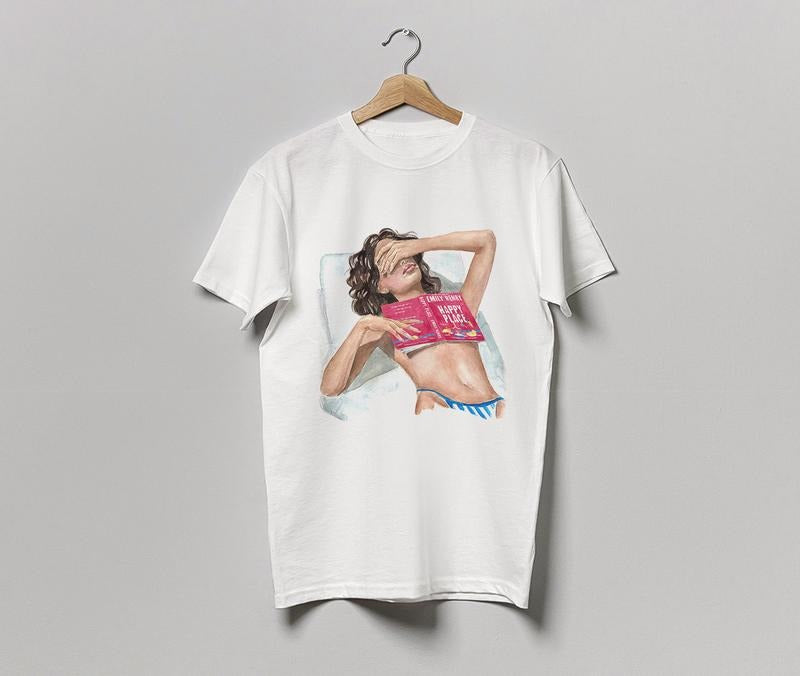 Happy Place by Emily Henry book t shirt | Super soft cotton bookish t-shirt | Happy Place by Emily Henry fan t shirt |...
