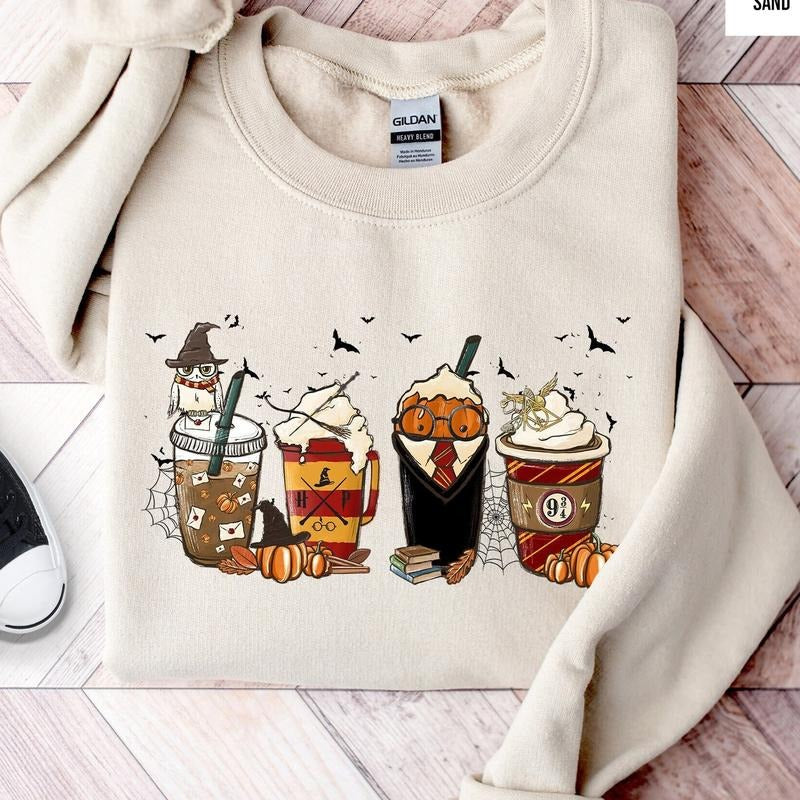 Harry Fall Coffee Crewneck Sweatshirt, Hoodie, T-shirt | HypeCrazeTee.com
