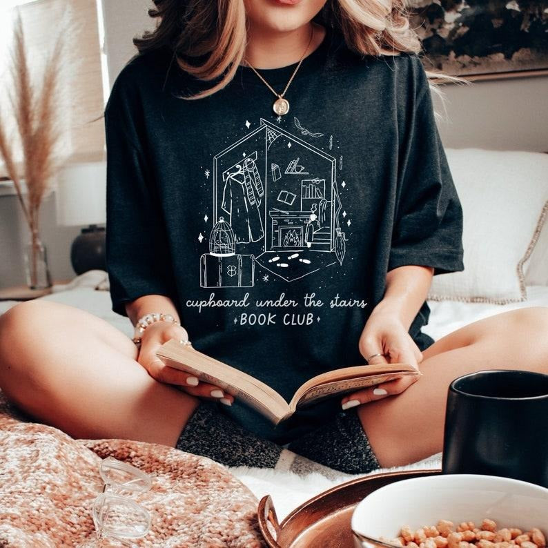 Harry's Book Club Shirt, Gift For Her, Cupboard under the stairs - book club