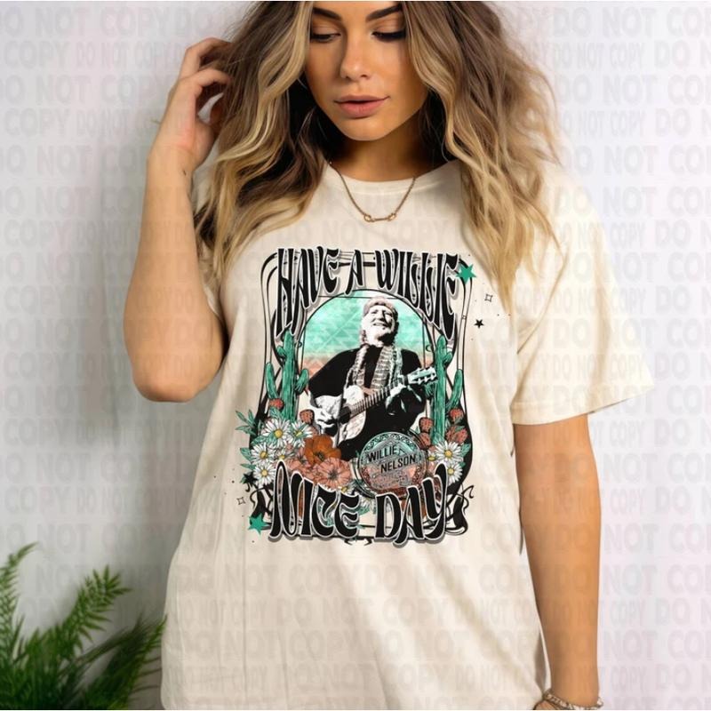 Have A Willie Nice Day Comfort Colors Graphic Tee, Country Music Shirt, Western Concert Tee, Southern Style Top Hoodie,...