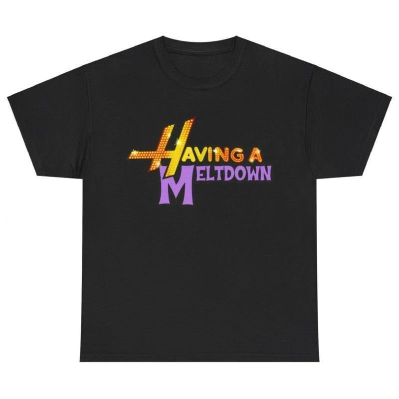 Having A Meltdown T-Shirt, Aesthetic Mental Health Matters Cotton T-Shirt, Trendy Disco Faux Glitter Hannah Montana...