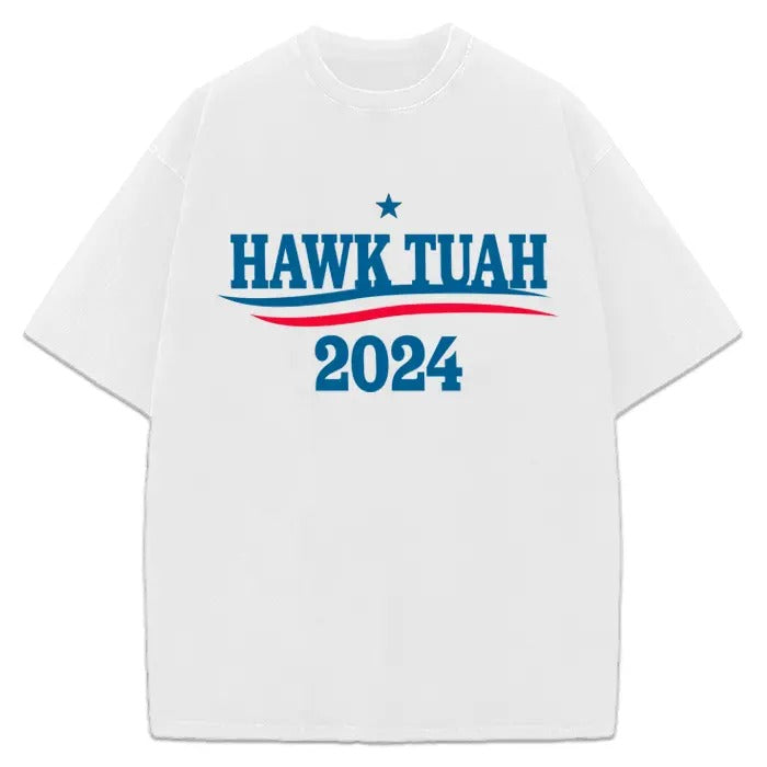 Hawk Tuah T-Shirt 2024 Presidential Campaign Spit On That Thang Unisex Viral T-Shirt Hoodie, Sweatshirt | HypeCrazeTee.com
