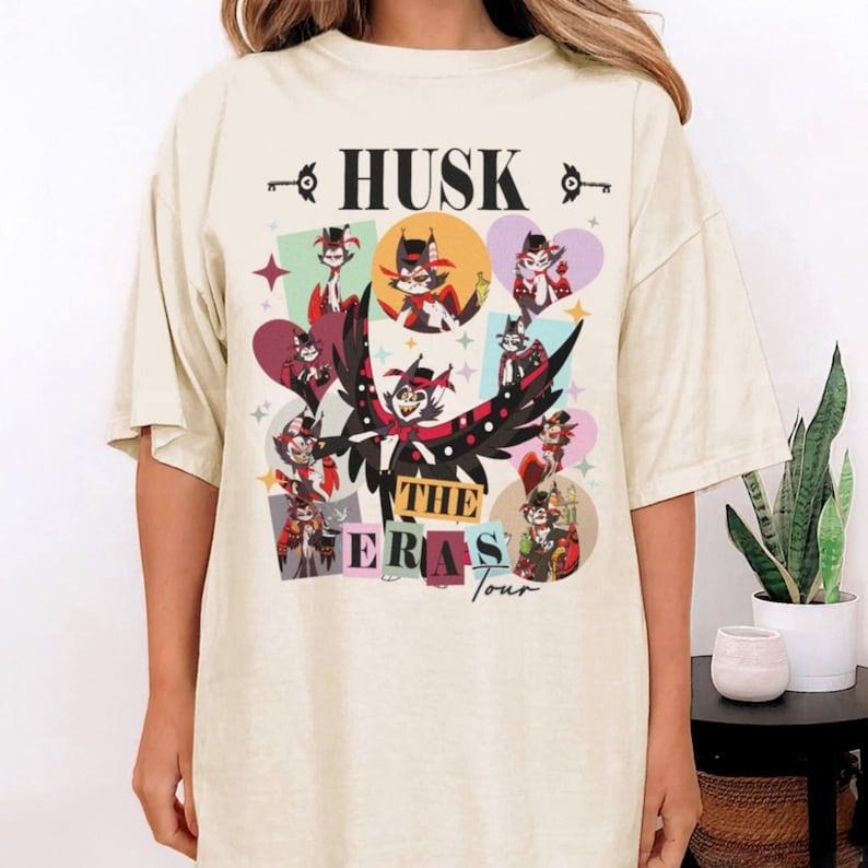 Hazbin Hotel Husk Shirt Hazbin Hotel Characters Eras Tour Shirt T-Shirts, Hoodie, Sweatshirt