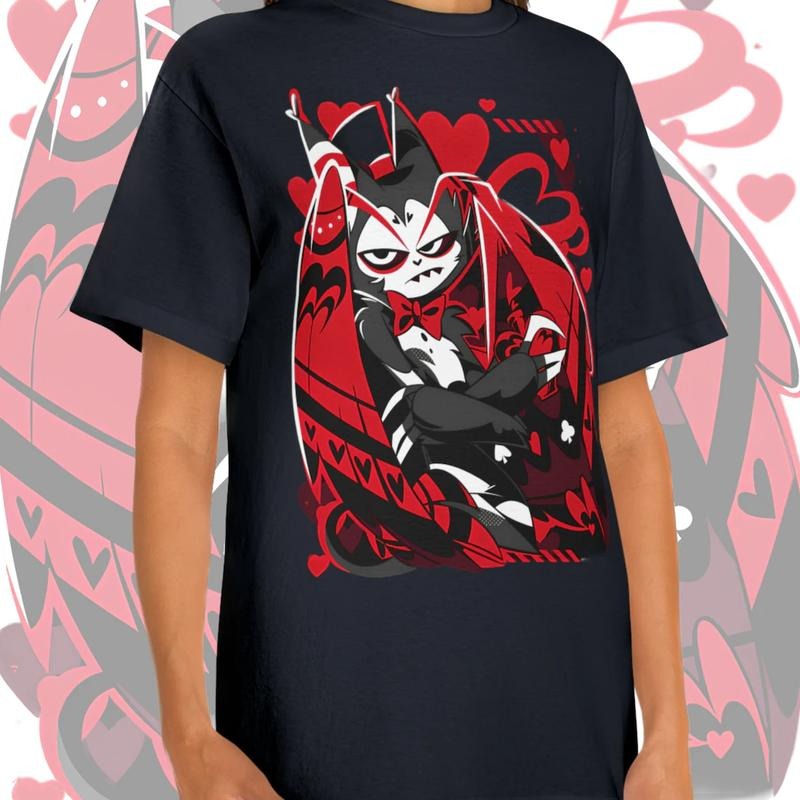 Hazbin Hotel Husk Tee, Retro Flair Sweatshirt, Womenswear Shirt Hoodie | HypeCrazeTee.com