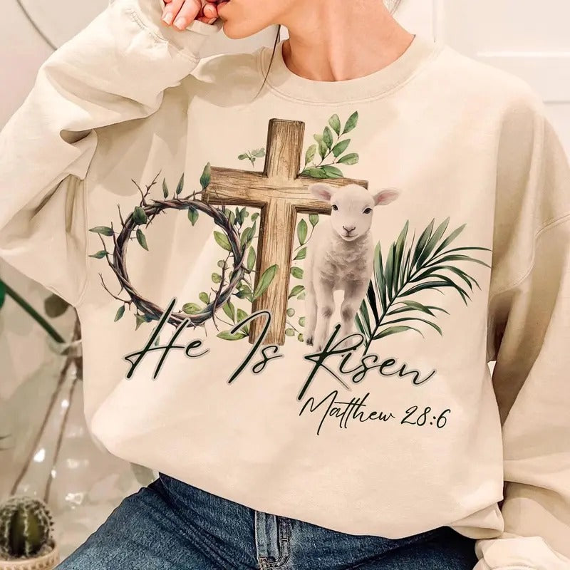 He Is Risen DTF Transfer - THIS IS NOT A SHIRT Hoodie, Sweatshirt | HypeCrazeTee.com