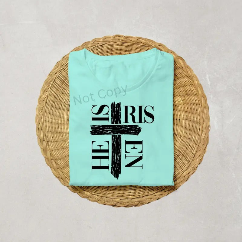 He Is Risen DTF Transfer ONLY - This is NOT a T Shirt Hoodie, Sweatshirt | HypeCrazeTee.com