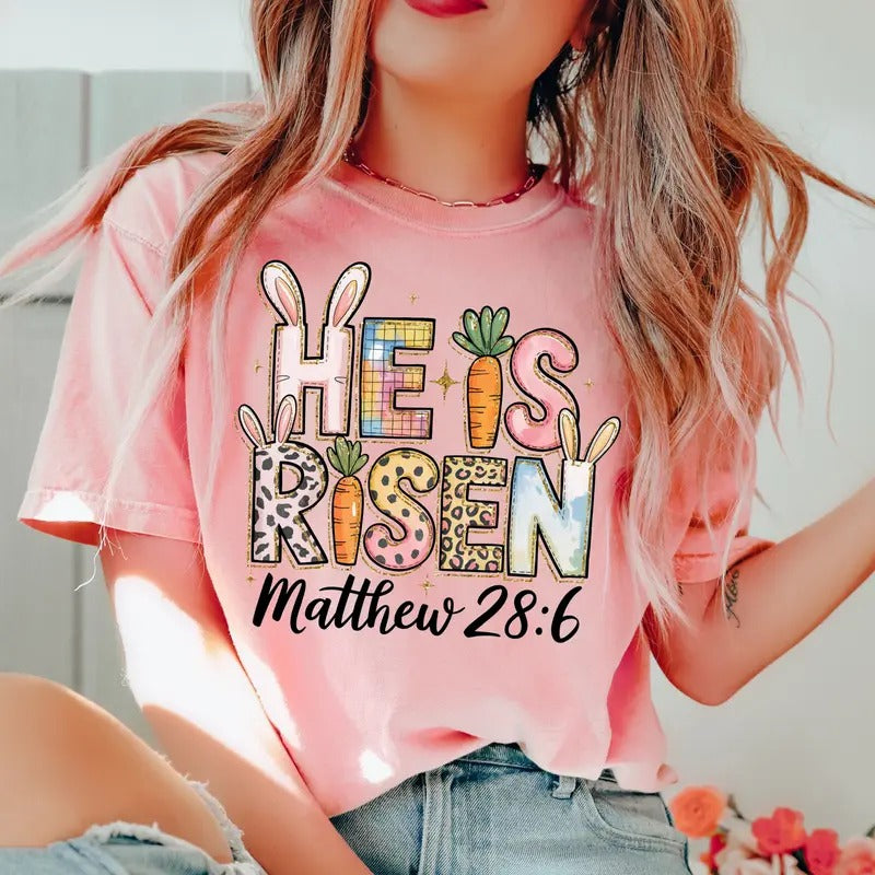 He is Risen Glitter DTF Transfers - THIS IS NOT A SHIRT Hoodie, Sweatshirt | HypeCrazeTee.com