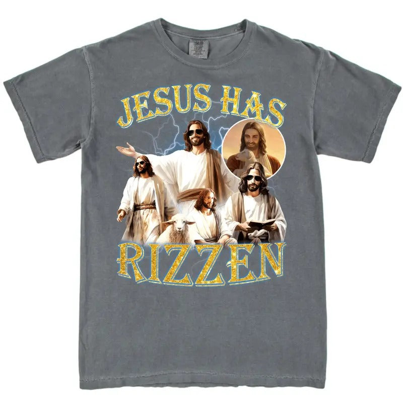 He is Rizzen Shirt, Homeboy Rizzen Jesus Funny Easter Shirt Gift, Adult Easter Shirt, He is risen Funny Easter Shirt of...