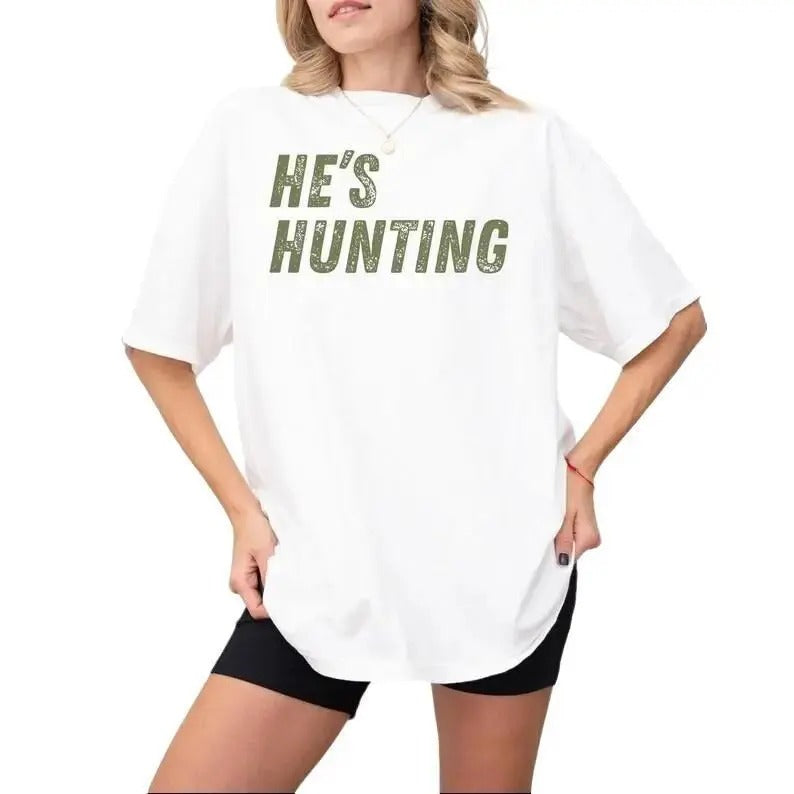 He's Hunting Shirt, Hunting Season T-shirt, Duck Hunting, Deer Hunting Shirt, Hunting Wife Shirt, Hunting Husband Hoodie,...