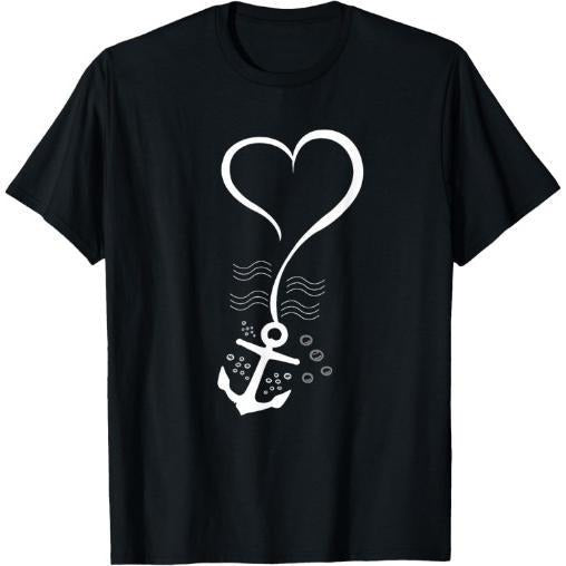 Heart Anchor Nautical Sailor Captain T-Shirt Made in USA Hoodie, Sweatshirt | HypeCrazeTee.com