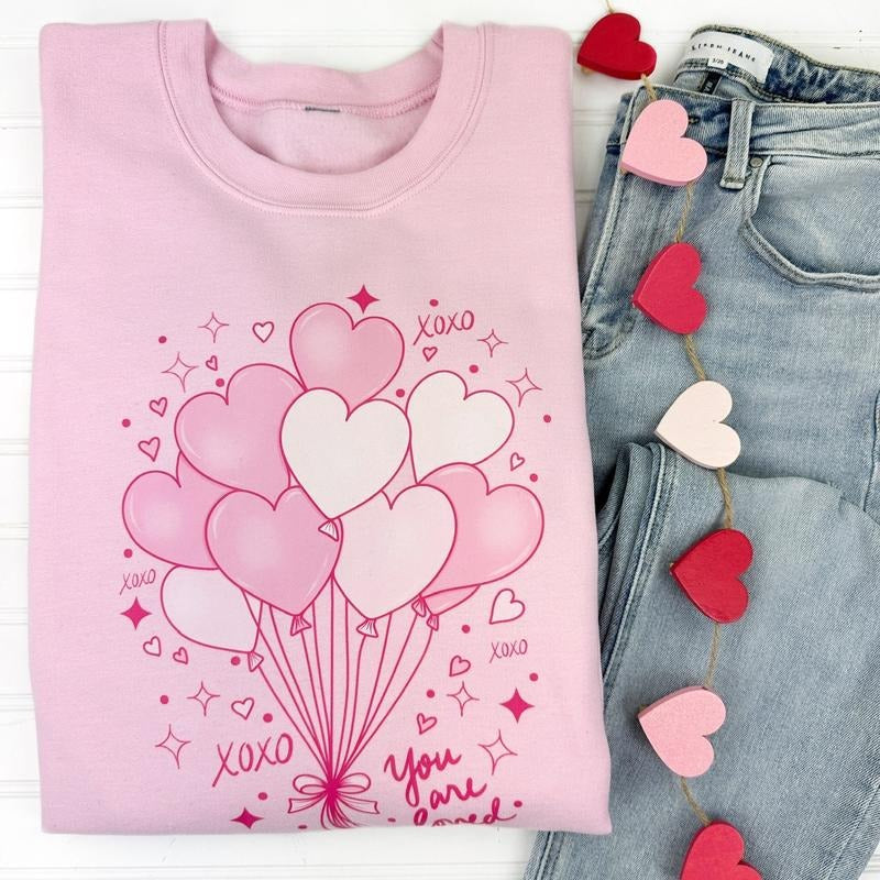 Heart Balloons Gildan Sweatshirt T-Shirts, Hoodie | HypeCrazeTee.com