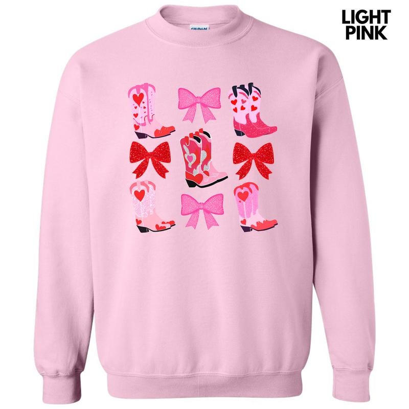 Heart Boot Bow Collage Sweatshirt 'NLB' T-Shirts, Hoodie | HypeCrazeTee.com
