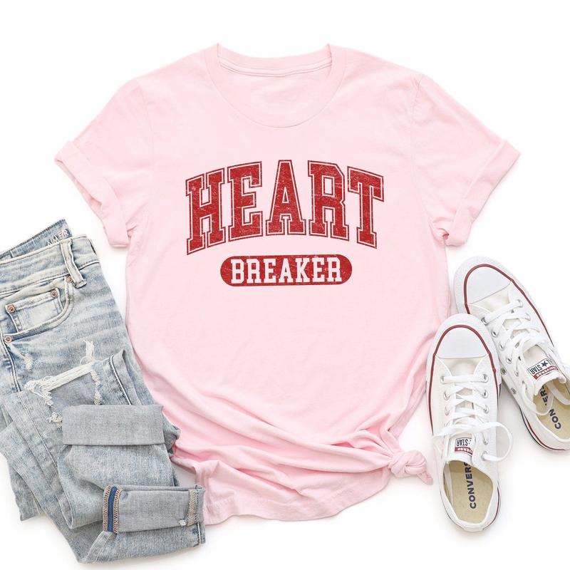 Heart Breaker, Collegiate, Love, Super Soft Tshirt, Valentine's Day Hoodie, Sweatshirt | HypeCrazeTee.com