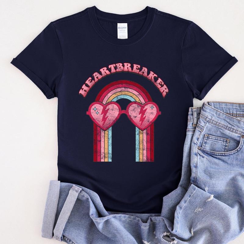 Heart Breaker, Love, Sunglasses, Retro, Super Soft Tshirt, Valentine's Day Hoodie, Sweatshirt | HypeCrazeTee.com