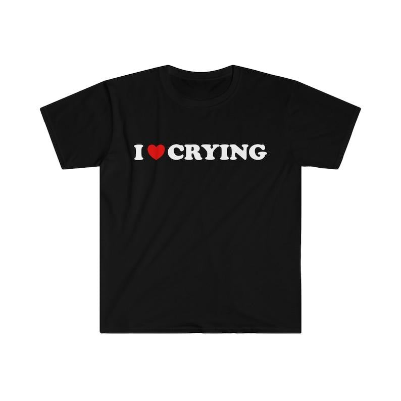 Funny Y2K I Love Heart Crying 2000'S Meme T-Shirts, Hoodie, Sweatshirt