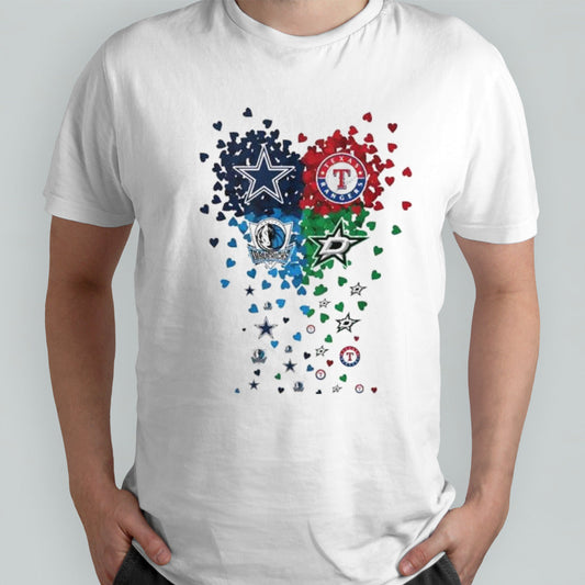 Heart Dallas Sports Teams Logo Shirt