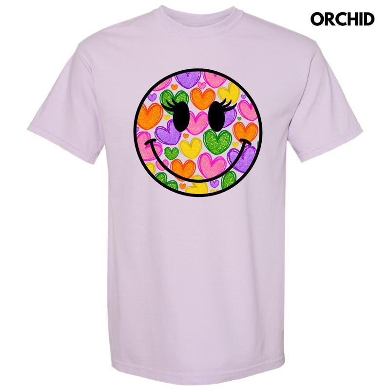 Heart Filled Happy Face Comfort Colors T-Shirt 'NLB' Hoodie, Sweatshirt | HypeCrazeTee.com