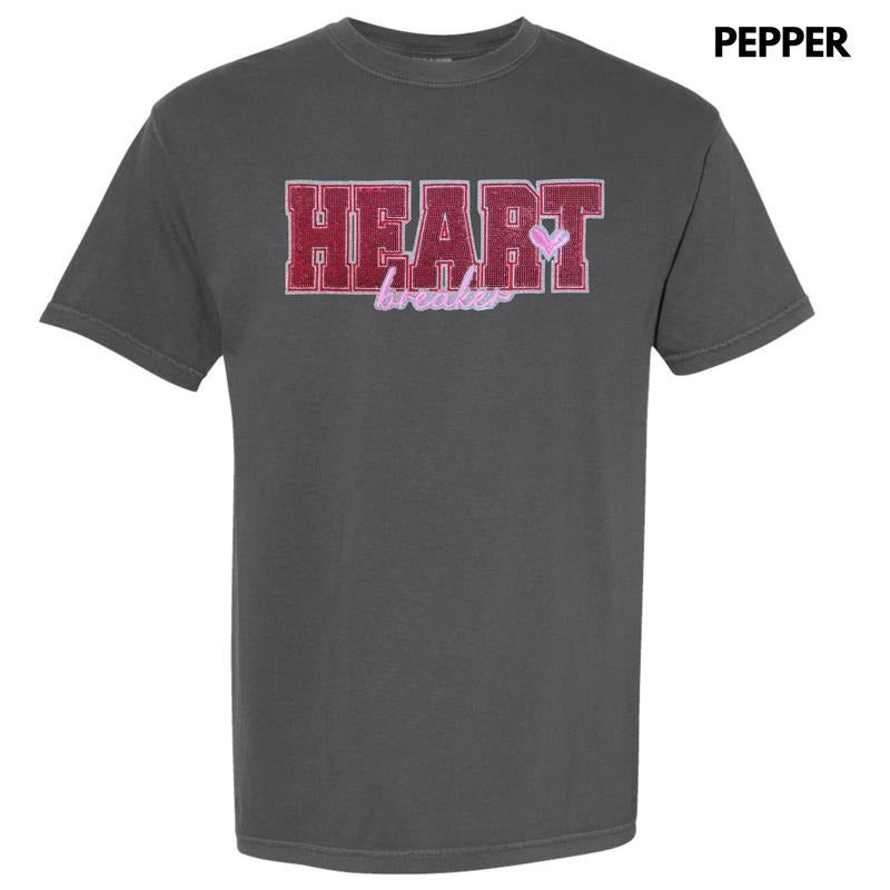 Heartbreaker Sequin Patch Comfort Colors T-Shirt Hoodie, Sweatshirt | HypeCrazeTee.com