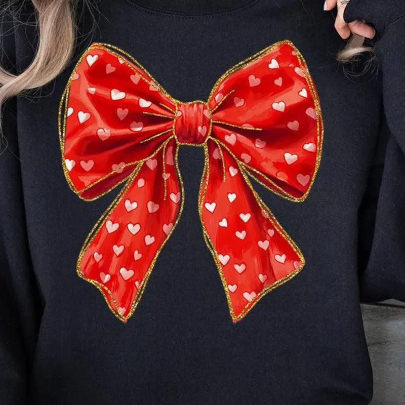 Heartfelt Coquette Unisex NuBlend Crew Sweatshirt  Girly Bow Valentine T-Shirts, Hoodie | HypeCrazeTee.com