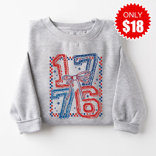 1776 Checker Sweatshirt - Heather Grey - 18