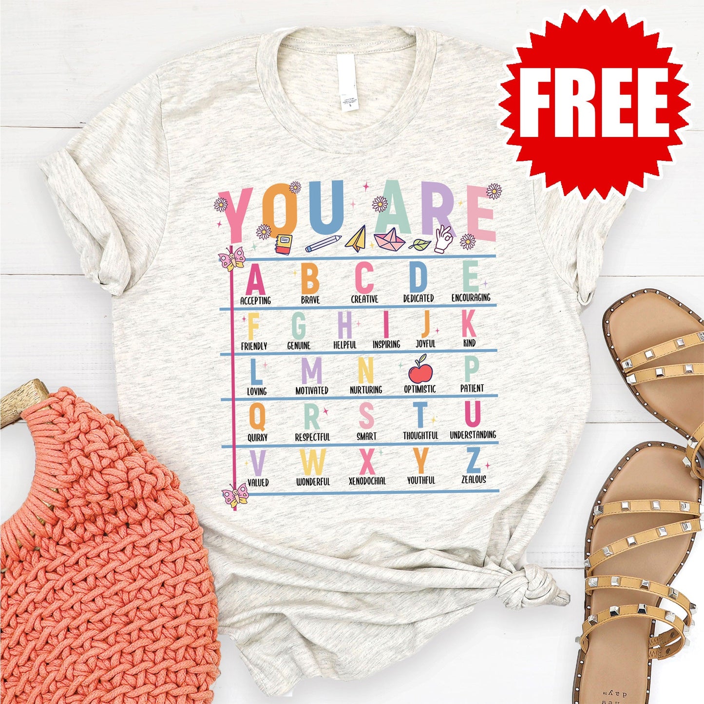 You Are Tee - Heather Oatmeal - 0 Style001