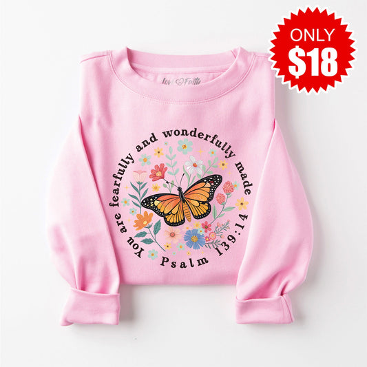 Wonderfully Made Sweatshirt - Heather Bubble Gum - 18