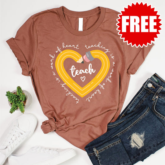 Work of Heart Tee - Heather Chestnut - 0
