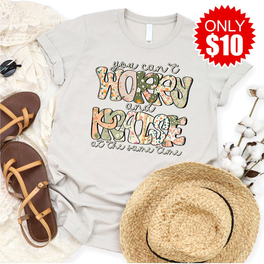 Worry and Praise Tee - Heather Dust