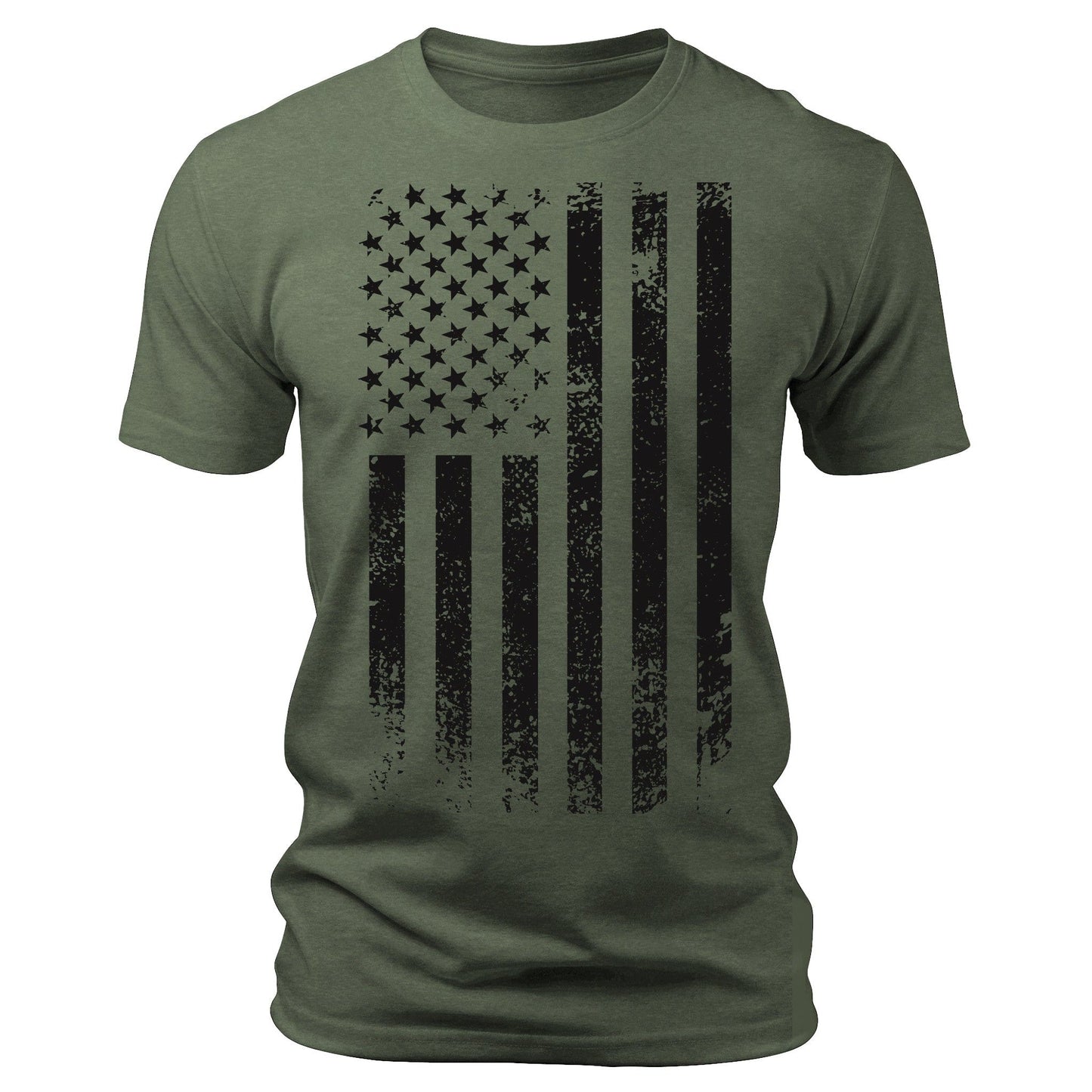 Men's Graphic T Shirts - Black Flag Patriotic Short Sleeve Crewneck Shirts